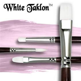 White Taklon Art & Craft Brushes