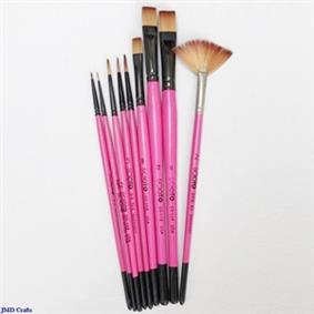 Pink Taklon Brushes