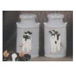 A1039-Country Cow Salt & Pepper with Stoppers 10cmH