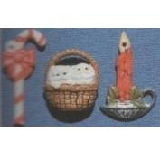 AA139ST-Candy Cane,Kittens & Candlestick 4cmH