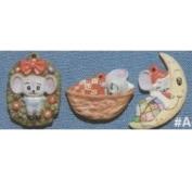 AA145ST-3 Hanging Mice Ornaments 4cmH