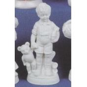 AHC10558-Boy with Teddy Bear 14cmH