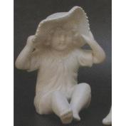 AHC3111A-Piano Baby with Plain Hat 12cmH