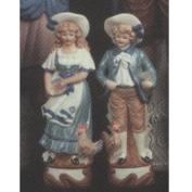 AHC4784ST-Boy & Girl with Chicken 23cmH