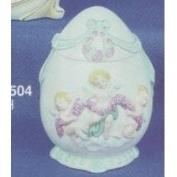 AHC8504-Upright Victorian Cherub Egg Box 10cmH