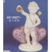 AHC9607-Large Cherub with Quiver & Hearts 16cmH