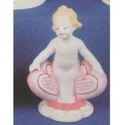 AHC9724-Cherub Leaning on Twin Hearts 12cmH