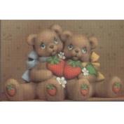 CLM1505- Strawberry Cuddle Bears 19cmW