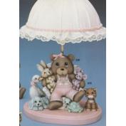CLM631ST-Bear with Large Oval Lamp Base 32L x 24cmW with Kitten, Puppy & Duck