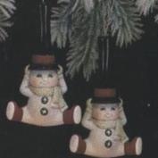 D1039-2 Snowmen Bungee Jumper Hanging Ornaments 13cm