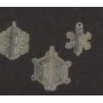 D1127- 2 Small Snowflake Ornaments 4cm