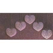 D1158-3 Lace Applique Hanging Hearts 5cmW