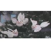 D1233-3 Bob White Paper Wing Ornaments 6cm