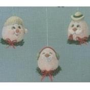 D1234- 3 Snowman Egg Pressions 8cm