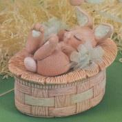 D1282B -Bedtime Bonnet Bunny with D1338 Box & D1400 Straw Lid 15cmH