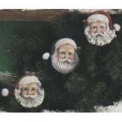 D1349- 3 Classic Santa Head Ornaments 9cm