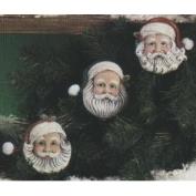 D1349- 3 Classic Santa Head Hanging Ornaments 9cm