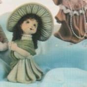 D1376-Dress Up Girl with Shawl & Hat 15cm