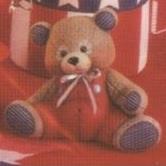 D1412-Small Stuffed Bear Sitting 11cm