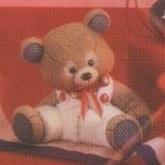D1413-Small Stuffed Bear Leaning 11cm
