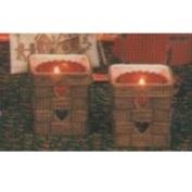 D1475- 2 Wicker Candle Cups 8cm