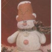 D1495-Large Crack Pot Snowman 23cm