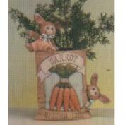 D1504-Carrot Spoon Holder Seed Packet with Bunnies 14cm