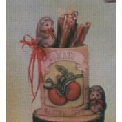 D1547-Tomato Spoon Holder Seed Packet with Hedgehogs 14cm