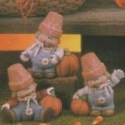 D1557- 3 Crack Pot Scarecrows 11cm