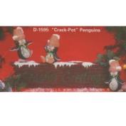 D1595- 3 Crack Pot Penguins 13cm