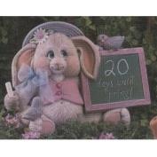 D1606-Spring Countdown Bunny 19cm