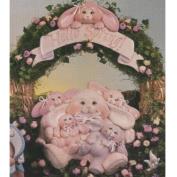D1627ST-Hello Spring Bunny Banner 28cmW with D1626 Bunny Wreath Accent 25cmW