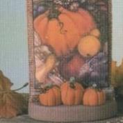 D1665 -Pumpkins on D1634 Sachet Packet Stand 13cm Wide