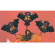 D1680- 3 Pumpkin Poker Bats 13cmW