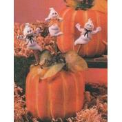 D1681- 3 Pumkin Poker Ghosts 10cmH