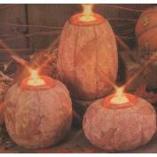 D1780ST-3 Autumn Impressions Pumpkin Candle Holders with Candle Cups 9,13 & 17cmH