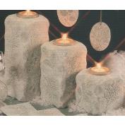 D1802ST -3 Winter Impressions Candle Holders with Candle Cups 13,21 & 28cmH