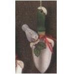 D1809-Winter Bird on Trowel Ornament 13cm