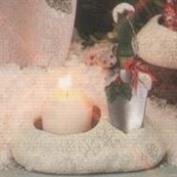 D1814-Winter Mouse on Trowel Ornament 13cm