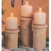 D1832ST-3 Meadow Impressions Candle Holders with Candle Dishes 15,23 & 28cm