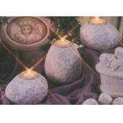 D1843ST-3 Pansy Impressions  Egg Candle Holders with Candle Cups 10cmH & 15cmH