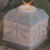 D1856-Mosaic Dragonfly Candle Holder with Candle Cup 15cm