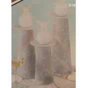 D1876ST-3 Coastal Impressions Candle Holders with Candle Dishes 25cm,31 & 36cm