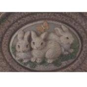 D1935-Clover Bunnies Insert 15cmW