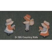 D195 - 3 Country Kids Magnets 7cm