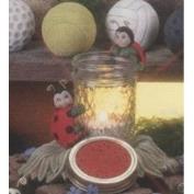 D1970ST -2 Set Free Lady Bugs 6cm Base 18cm & Candle Cup