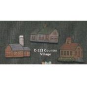 D233 - 3 Country Village Magnets 7cm