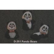 D251-3 Panda Bear Magnets 7cm