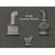 D529 - 2 Country Stove & a  Scuttle Magnets