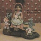 D560 -Country Girl with Birdhouse & Basket 18cm excludes base & fence